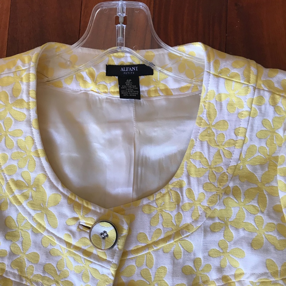 Yellow and white jacket